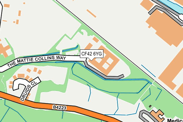 CF42 6YG map - OS OpenMap – Local (Ordnance Survey)