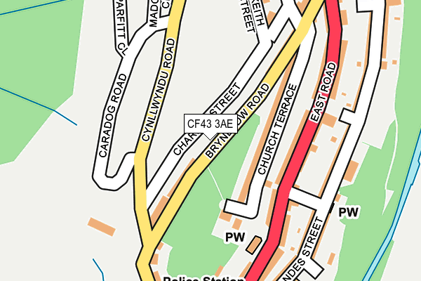 CF43 3AE map - OS OpenMap – Local (Ordnance Survey)