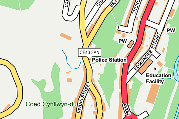 CF43 3AN map - OS OpenMap – Local (Ordnance Survey)