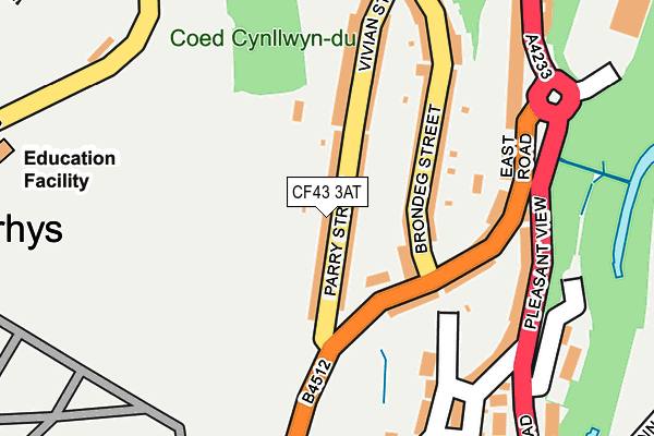 CF43 3AT map - OS OpenMap – Local (Ordnance Survey)