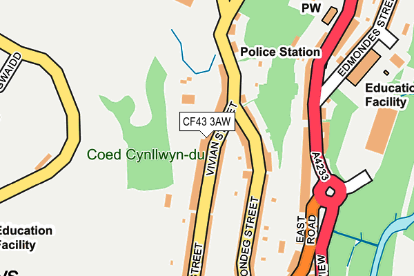 CF43 3AW map - OS OpenMap – Local (Ordnance Survey)