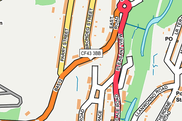 CF43 3BB map - OS OpenMap – Local (Ordnance Survey)