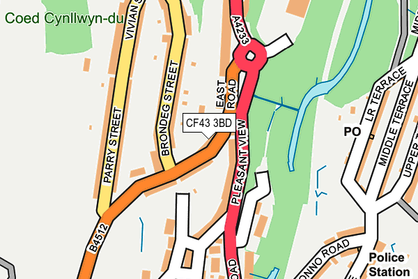 CF43 3BD map - OS OpenMap – Local (Ordnance Survey)