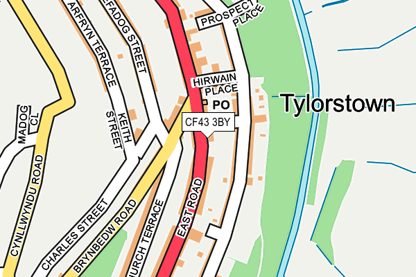 CF43 3BY map - OS OpenMap – Local (Ordnance Survey)