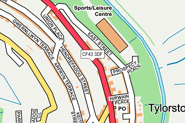 CF43 3DF map - OS OpenMap – Local (Ordnance Survey)