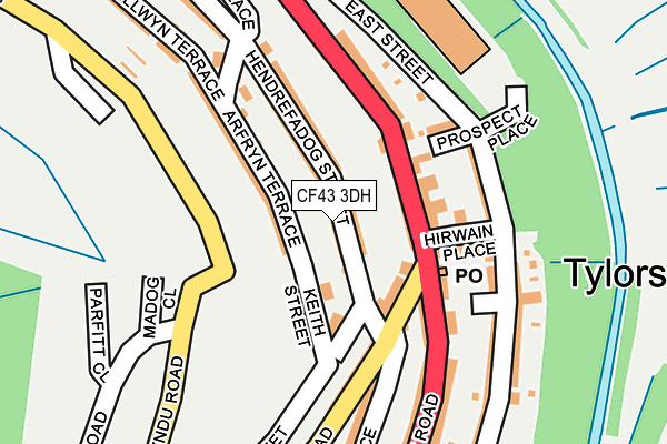 CF43 3DH map - OS OpenMap – Local (Ordnance Survey)