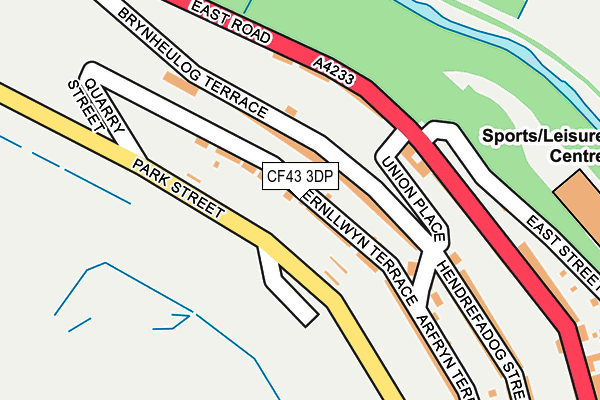 CF43 3DP map - OS OpenMap – Local (Ordnance Survey)