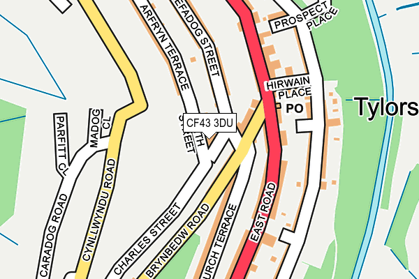 CF43 3DU map - OS OpenMap – Local (Ordnance Survey)
