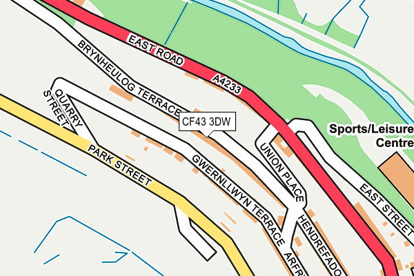 CF43 3DW map - OS OpenMap – Local (Ordnance Survey)