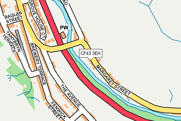 CF43 3EH map - OS OpenMap – Local (Ordnance Survey)