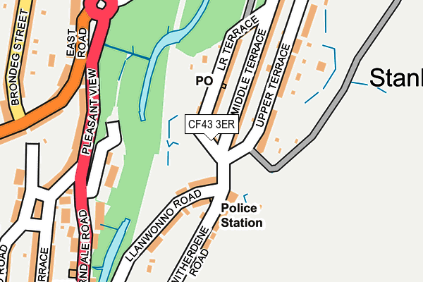 CF43 3ER map - OS OpenMap – Local (Ordnance Survey)