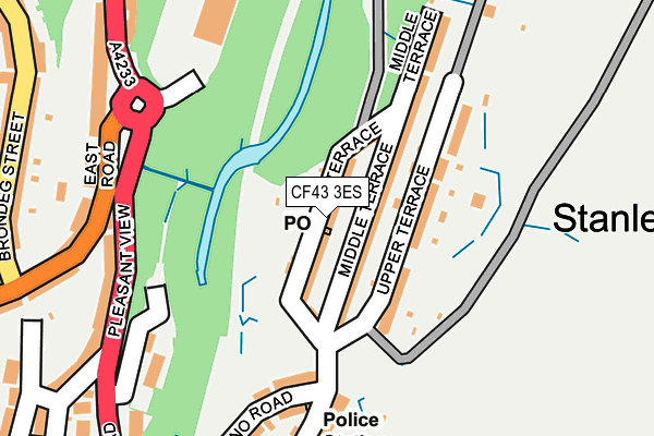 CF43 3ES map - OS OpenMap – Local (Ordnance Survey)