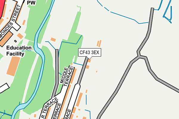 CF43 3EX map - OS OpenMap – Local (Ordnance Survey)