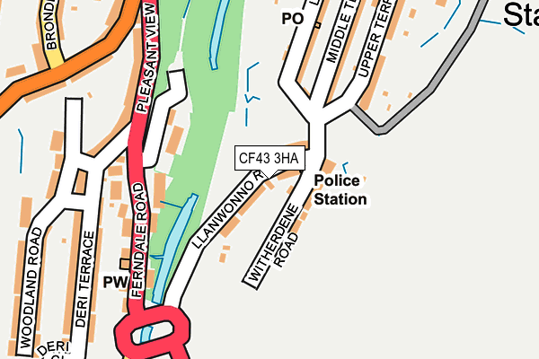 CF43 3HA map - OS OpenMap – Local (Ordnance Survey)
