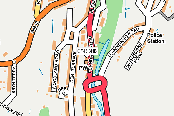 CF43 3HB map - OS OpenMap – Local (Ordnance Survey)