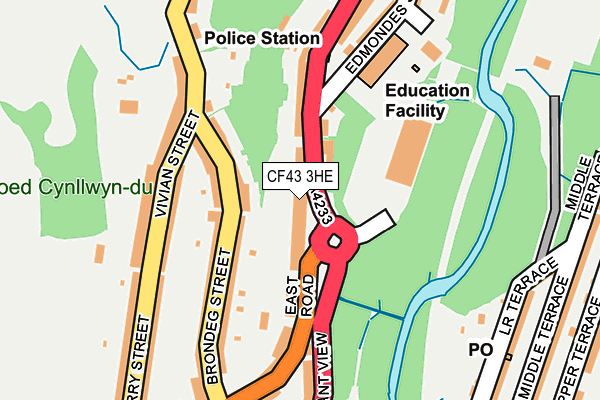 CF43 3HE map - OS OpenMap – Local (Ordnance Survey)