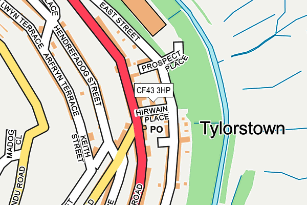 CF43 3HP map - OS OpenMap – Local (Ordnance Survey)