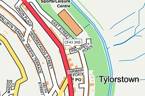 CF43 3HS map - OS OpenMap – Local (Ordnance Survey)