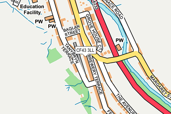 CF43 3LL map - OS OpenMap – Local (Ordnance Survey)