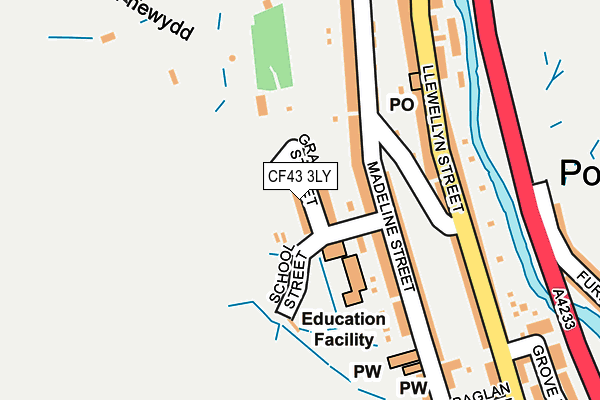 CF43 3LY map - OS OpenMap – Local (Ordnance Survey)