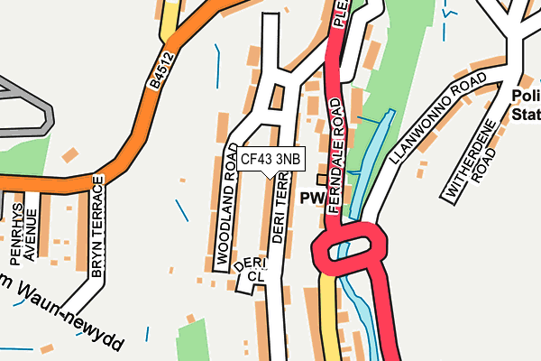 CF43 3NB map - OS OpenMap – Local (Ordnance Survey)