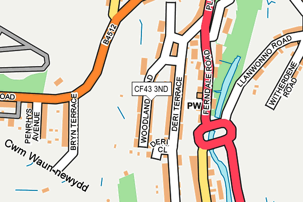 CF43 3ND map - OS OpenMap – Local (Ordnance Survey)