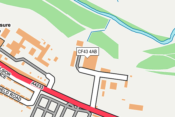 CF43 4AB map - OS OpenMap – Local (Ordnance Survey)