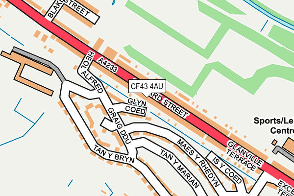 CF43 4AU map - OS OpenMap – Local (Ordnance Survey)