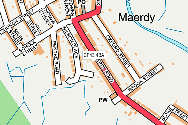 CF43 4BA map - OS OpenMap – Local (Ordnance Survey)