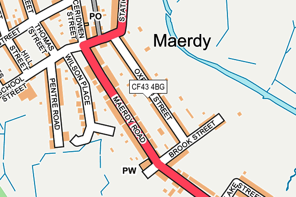 CF43 4BG map - OS OpenMap – Local (Ordnance Survey)