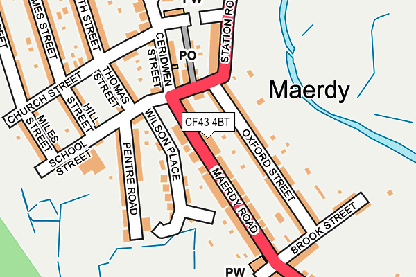 CF43 4BT map - OS OpenMap – Local (Ordnance Survey)