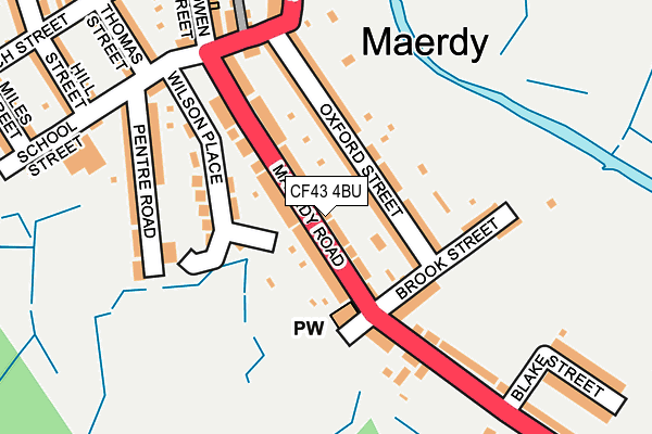 CF43 4BU map - OS OpenMap – Local (Ordnance Survey)