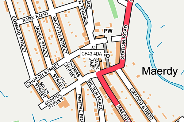 CF43 4DA map - OS OpenMap – Local (Ordnance Survey)