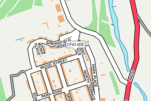 CF43 4DE map - OS OpenMap – Local (Ordnance Survey)