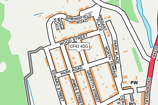 CF43 4DG map - OS OpenMap – Local (Ordnance Survey)