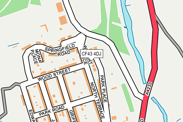 CF43 4DJ map - OS OpenMap – Local (Ordnance Survey)