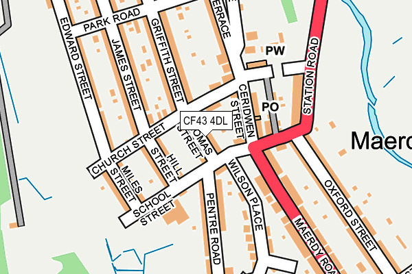 CF43 4DL map - OS OpenMap – Local (Ordnance Survey)