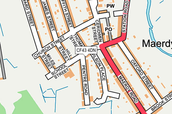 CF43 4DN map - OS OpenMap – Local (Ordnance Survey)