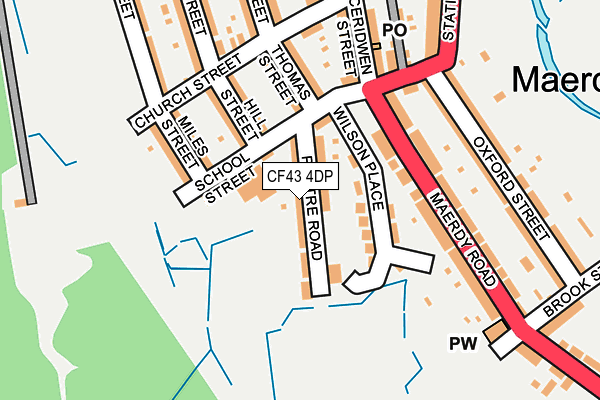 CF43 4DP map - OS OpenMap – Local (Ordnance Survey)