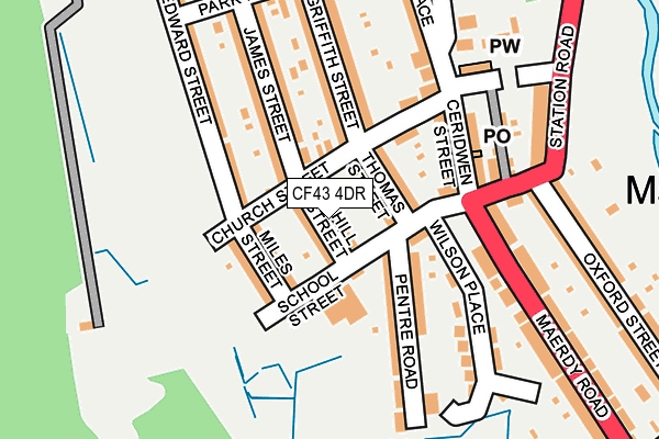 CF43 4DR map - OS OpenMap – Local (Ordnance Survey)