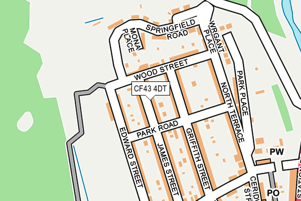 CF43 4DT map - OS OpenMap – Local (Ordnance Survey)