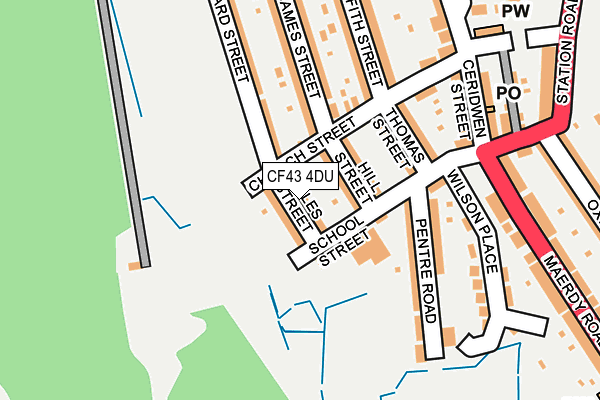 CF43 4DU map - OS OpenMap – Local (Ordnance Survey)