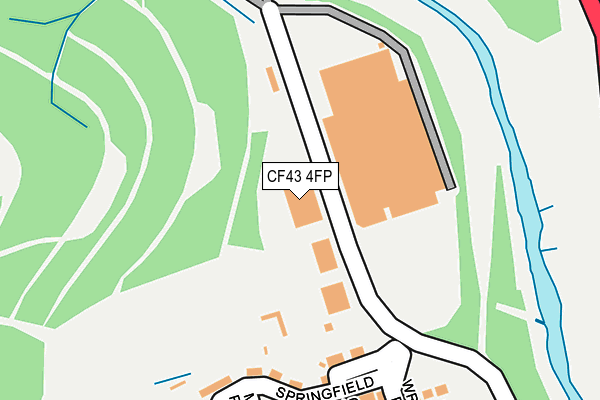 CF43 4FP map - OS OpenMap – Local (Ordnance Survey)