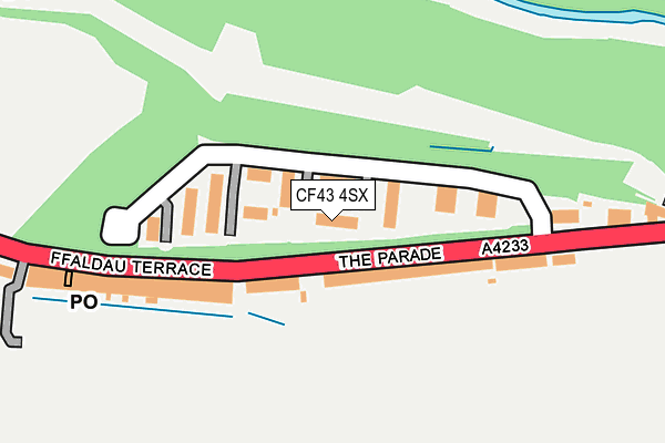 CF43 4SX map - OS OpenMap – Local (Ordnance Survey)