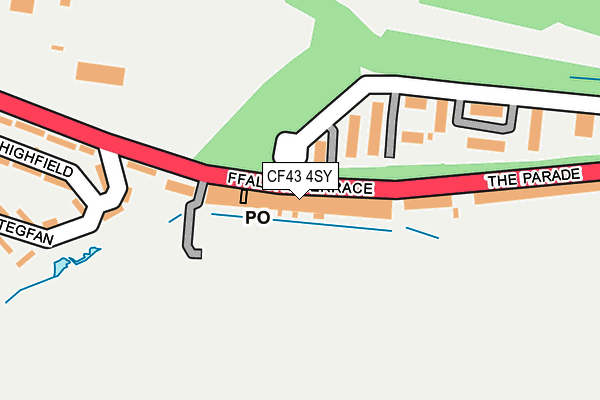 CF43 4SY map - OS OpenMap – Local (Ordnance Survey)