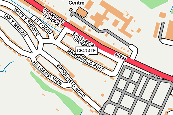 CF43 4TE map - OS OpenMap – Local (Ordnance Survey)