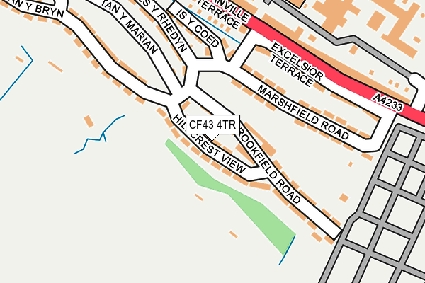 CF43 4TR map - OS OpenMap – Local (Ordnance Survey)