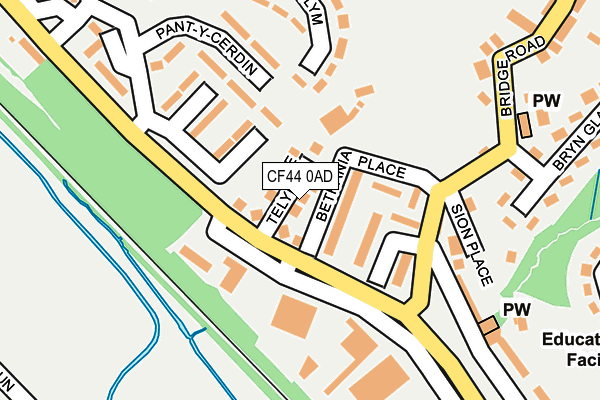 CF44 0AD map - OS OpenMap – Local (Ordnance Survey)