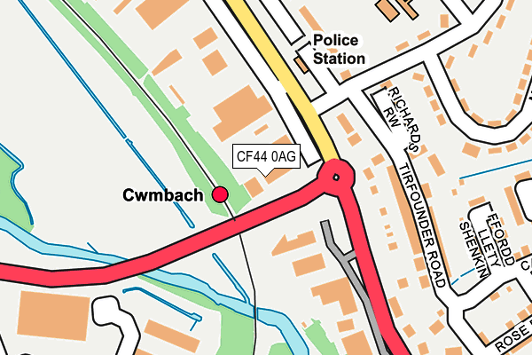 Map of CENARTH DEVELOPMENTS LTD at local scale