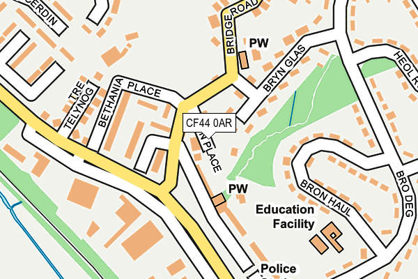 CF44 0AR map - OS OpenMap – Local (Ordnance Survey)